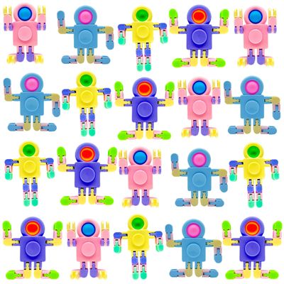24 Pack Pop Fidget Spinners Party Favors Supplies Prizes for Kids Adults,Sensory Fidget Toys Deformable DIY Chain for Its Stress Relief Easter Basket fillers Pinata Goodie Bag Stuffers Birthday Gifts