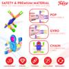 12 Pack Pop Fidget Spinners Party Favors Supplies Prizes for Kids Adults,Sensory Fidget Toys Deformable DIY Chain for Its Stress Relief Easter Basket fillers Goodie Bag Stuffers Birthday Gifts view 2