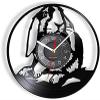 Wall Clock Battery Operated Silent Non-Ticking 12 Inch Rabbit Vinyl Record Wall Clock Bunny Coniglio Slient Wall Watch Nature Lover Themed Nursery Kids Room Animal Hare Easter Decor view 1