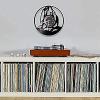 Wall Clock Battery Operated Silent Non-Ticking 12 Inch Rabbit Vinyl Record Wall Clock Bunny Coniglio Slient Wall Watch Nature Lover Themed Nursery Kids Room Animal Hare Easter Decor view 3