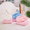 2 In 1 Cushion Throw Pillows,travel pillow blanket,pillow blanket 2 in 1,Fashion Baby Crown Swan Sleeping Pillow Blanket Children's Room Decoration Kids Animal Dolls Toys Photography Props blanket view 2