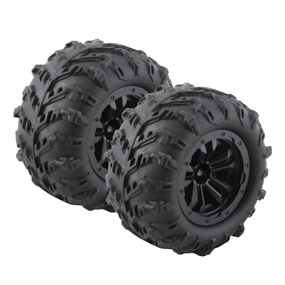2Pcs 85mm RC Car Tires, High Traction RC Car Tires, 47mm Width, 12mm Hex Adapter, Upgraded Parts for SCY 16101 16102, 1/16 Scale RC Car Wheels for Race, Street, and Off-Road Use