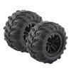 2Pcs 85mm RC Car Tires, High Traction RC Car Tires, 47mm Width, 12mm Hex Adapter, Upgraded Parts for SCY 16101 16102, 1/16 Scale RC Car Wheels for Race, Street, and Off-Road Use view 1