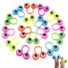 100 PCS Eye Finger Puppets Toys Set, Wiggly Eyeball Finger Puppet Eye On Rings for Kids, Party Favors for Boys Girls view 1