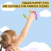100 PCS Eye Finger Puppets Toys Set, Wiggly Eyeball Finger Puppet Eye On Rings for Kids, Party Favors for Boys Girls view 2