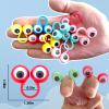 100 PCS Eye Finger Puppets Toys Set, Wiggly Eyeball Finger Puppet Eye On Rings for Kids, Party Favors for Boys Girls view 3
