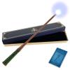 ChampWe Light Up Magic Wizard Wand Rechargeable Illuminating Toy for Kids Witch Collection Cosplay Accessories with Spellbook and Gift Box (Spiral) view 1