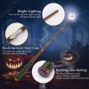 ChampWe Light Up Magic Wizard Wand Rechargeable Illuminating Toy for Kids Witch Collection Cosplay Accessories with Spellbook and Gift Box (Spiral) view 2