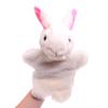 Bunny Hand Puppets Rabbit Plush Animal Toys for Imaginative Pretend Play Storytelling White view 1