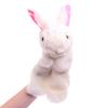 Bunny Hand Puppets Rabbit Plush Animal Toys for Imaginative Pretend Play Storytelling White view 2