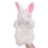 Bunny Hand Puppets Rabbit Plush Animal Toys for Imaginative Pretend Play Storytelling White view 3