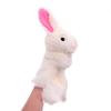 Bunny Hand Puppets Rabbit Plush Animal Toys for Imaginative Pretend Play Storytelling White view 4