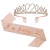 22nd Birthday Sash and Tiara, I'm feeling 22 Sash and 22 Crown, Happy 22nd Birthday Gifts for Party Favors Supplies and Decorations, Rose Gold view 1