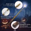 ChampWe Light Up Magic Wizard Wand Rechargeable Illuminating Toy for Kids Witch Collection Cosplay Accessories with Spellbook and Gift Box (Leaf) view 2
