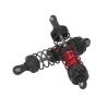 Aluminum RC Car Shock Absorber for & LC Racing 1/14 1/16, Elasticity Front Rear Shock Damper with Balancing Driving (Red) view 2