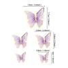 ZpiLkes 30PCS Butterfly Cake Toppers 3D Purple Gold Butterfly Cupcake Toppers Birthday Party Cake Decorations Supplies for Anniversary Wedding Party Baby Shower Wall Decor view 2