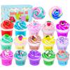 15 Packs Duo Colored Butter Slime Kit, Non Sticky, Super Soft Sludge Toy, Birthday Gifts and Party Favors for Girls & Boys view 1