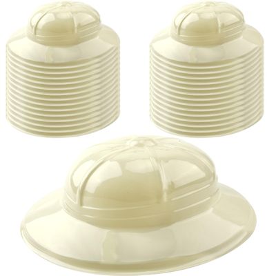 Cotiny 30 Pieces Kids Safari Toy Hats Plastic Exploration Hat Jungle Theme Party Costume Hat for Children Boys Girls Explorer Halloween Costume Jungle Adventure Party Supplies