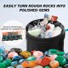 VIYUKI Rock Tumblers Kit - Includes Rough Gemstones, 4 Polishing Grits, Jewelry Fastenings,Operating Instruction, Great Stem Science Kit view 3