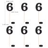 Gexolenu 24 PCS Black Double-sided 6th Birthday Cupcake Toppers, Glitter Age SIX Cake Picks Decor, Sixth Happy Birthday Party Decorations Baby Shower Anniversary Party Supplies view 2