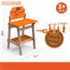 Black & Decker Kids Workbench and six Piece Wooden Tool Set for Girls and Boys, Pretend Play Construction Tools view 2