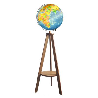 Beautiful Globe Illuminated Globe Floor-Standing Globes with Wooden Tripod Relief Geographic Globes for Living Room and Study Globes Fine and Clear
