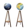 Beautiful Globe Illuminated Globe Floor-Standing Globes with Wooden Tripod Relief Geographic Globes for Living Room and Study Globes Fine and Clear view 3