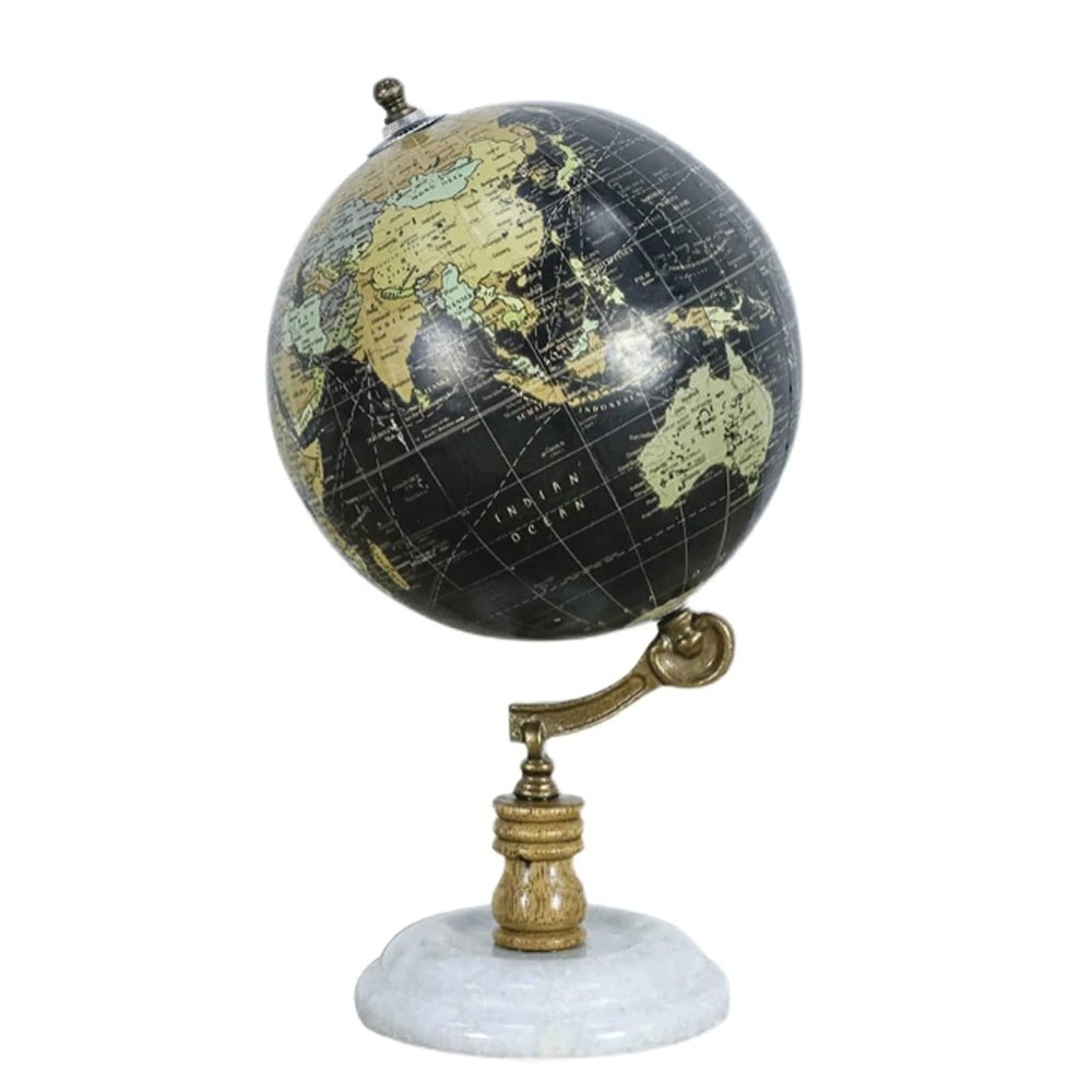 Beautiful Globe Globe with Metal Stand Globes Marble Base World Globe Nordic Style Desktop Geographic Globes for Living Room and Study Fine and Clear