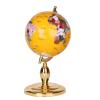 LIOONS Beautiful Globe 360Rotating Globe with Gold Aluminum Alloy Stand Globes Unique Art Gems World Globe Desktop Hd Geographic Globes Fine and Clear view 1