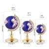LIOONS Beautiful Globe 360Rotating Globe with Gold Aluminum Alloy Stand Globes Unique Art Gems World Globe Desktop Hd Geographic Globes Fine and Clear view 2