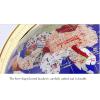 LIOONS Beautiful Globe 360Rotating Globe with Gold Aluminum Alloy Stand Globes Unique Art Gems World Globe Desktop Hd Geographic Globes Fine and Clear view 3