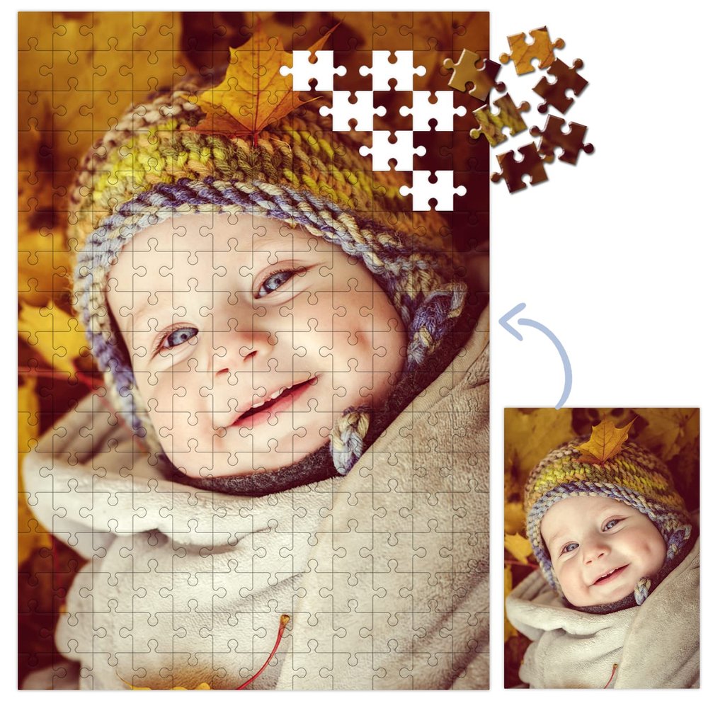 DPDP Custom Puzzles Personalized Jigsaw Puzzle 35/70/120/200/300/500/520/1000 Pieces from Photo, Make Your Own Puzzle, Custom Jigsaw Puzzle for Adults & Kids Family, Wedding, Graduation, Gift