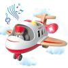Airplane Toys for Toddlers 1-3, Toys Planes Toys with Sound and Light, Mini Airliner Toys for Introducing Aeronautical Knowledge, Car Toys for 18 Months, 2 3 4 5 Years Old Kids Boys Gift view 1