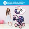 Adjustable Baby Doll Stroller Toy with Foldable Hood | Lightweight Design for Dolls Up to 16 Inches | Quiet Foam Wheels, Machine-Washable Bassinet Pram, Indoor and Outdoor Play, Model KP0262I view 3