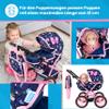 Adjustable Baby Doll Stroller Toy with Foldable Hood | Lightweight Design for Dolls Up to 16 Inches | Quiet Foam Wheels, Machine-Washable Bassinet Pram, Indoor and Outdoor Play, Model KP0262I view 4