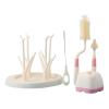 Baby Bottle Drying Rack with Bottle Brush Set, Baby Bottle Holder Baby Bottle Rack and Baby Bottle Brush Cleaner, Beige view 1