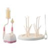 Baby Bottle Drying Rack with Bottle Brush Set, Baby Bottle Holder Baby Bottle Rack and Baby Bottle Brush Cleaner, Beige view 2