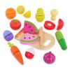 B. toys  Chop 'n' Play  Wooden Fruits & Veggies  Pretend Play Playset  Sliceable Play Food for Toddlers, Kids  Play Knife & Cutting Board  2+ Years view 1