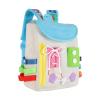 Busy Board - Toddler Backpack with Buckles and Learning Activity Toys - Develop Fine Motor Skills and Basic Life Skills - Learn to Tie Shoes - Children's Travel Toy (Grey) view 1