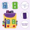Busy Board - Toddler Backpack with Buckles and Learning Activity Toys - Develop Fine Motor Skills and Basic Life Skills - Learn to Tie Shoes - Children's Travel Toy (Yellow) view 3