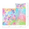Datura home Space Nap Mat - Watercolor Butterfly Sleeping Bag with Removable Pillow - Daycare and Sleepovers Preschool Kindergarten Bedding Set for Kids Toddler Boys Girls (50"x21" Butterfly) view 2