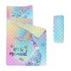 Datura home Space Nap Mat - Blue Mermaid Sleeping Bag with Removable Pillow - Daycare and Sleepovers Preschool Kindergarten Bedding Set for Kids Toddler Boys Girls (50"x21" Blue Mermaid) view 1