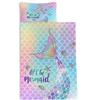 Datura home Space Nap Mat - Blue Mermaid Sleeping Bag with Removable Pillow - Daycare and Sleepovers Preschool Kindergarten Bedding Set for Kids Toddler Boys Girls (60"x21" Blue Mermaid) view 4