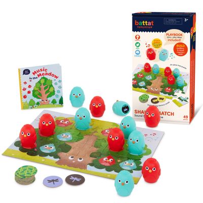 Battat Education Montessori Memory Game Sound Shakers Toy for Toddlers Educational Matching Game with Colorful Egg Shakers