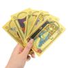 Jayiaine Tarot Deck Vintage Rider Waite Tarot Cards Set Gold Foil PVC Waterproof, Anti-Wrinkle with Guidebook for Witch Divination Experts Beginners,B view 3