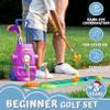 ToyVelt Toddler Golf Set - Kids Golf Clubs with 6 Balls, 4 Sticks, 2 Practice Holes & a Putting Mat - Fun Learning Toy That Promotes Motor Skills - Great Toddler (Purple) view 3