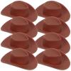 Healifty 50pcs Miniature Cowboy Hats for Dolls Tiny Craft Doll Hats for Dollhouse Decor Parties and DIY Projects Fashionable and Durable Classic Color view 1