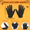 2 Pcs Halloween Kids Faceless Mask and Gloves Costume Set Full Face Mask Full Finger Spandex Gloves for Masquerade Cosplay view 3