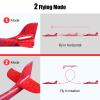 2 Pack LED Light Airplane,17.5" Large Throwing Foam Plane,2 Flight Mode Glider Plane,Flying Toy for Kids,Gifts for 3 4 5 6 7 8 9 Years Old Boy,Outdoor Sport Toys Birthday Party Favors Foam Airplane view 4