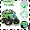 Faccito Piata Truck Race Car of Monster with Blindfold and Stick, Green Small Racing Piata for Boys Party Decoration, 14.1 x 12.6 x 3.2 Inch for Race Car Theme Birthday Baby Shower Party Supplies view 3